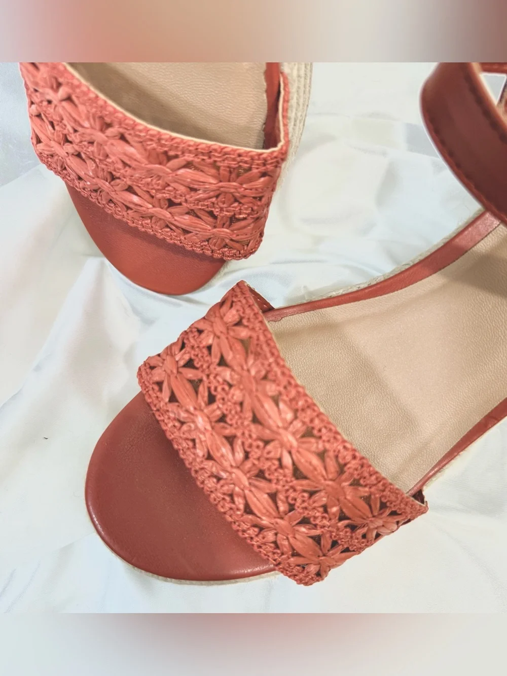 NWOB Old Navy Espadrille Platform Sandals With Platform Block Heel Size 6.5